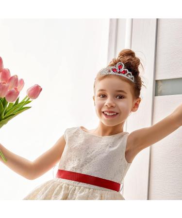 Hicarer 6-Piece Girls Rhinestone Crown Tiara Set for Wedding, Birthday, and Party - Colorful Crystal Princess Headband for Little Girls - Buy Online on GoSupps.com