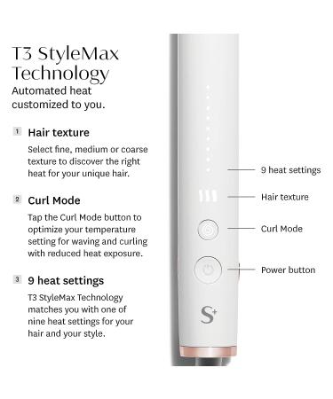 T3 SinglePass StyleMax Professional 1 Ceramic Flat Iron - 9 Heat Settings - Custom Heat Automation - For Straightening, Waving, Curling & Styling - Buy Online on GoSupps.com