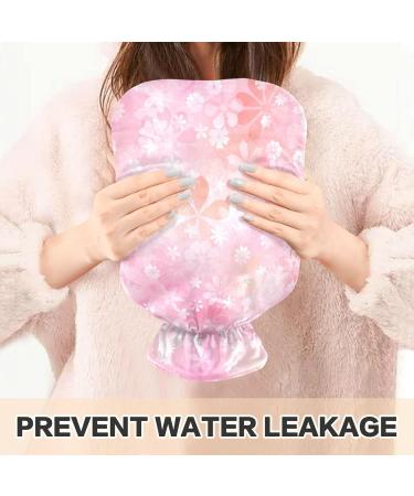 Naanle 2L Transparent Hot Water Bottle with Lid - Spring Cherry Blossom Design for Menstrual Cramps Pain Relief & Hot/Cold Therapy - Buy Online on GoSupps.com