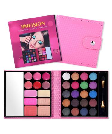 BrilliantDay 32 Colors Eyeshadow Palette Contouring Kit Combination with Lip Gloss Blusher Cosmetic Make Up Kit Set Box#1