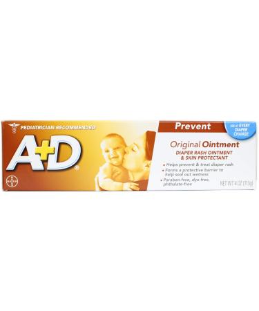 A&D Ointment  Diaper Rash & Skin Protectant Ointment - 4 oz Tube 1 Pack