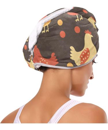 Super Absorbent Chicken Brown Hair Towel 2 Pack | Quick Dry Hair Turbans for Women & Girls - Buy Online on GoSupps.com