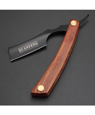 Fbrerurt Barber Razor for Straight Shave - Premium Wet Shaving Set for Men | Sharply Ground Blade & Classic Hairdresser Gift in Black - Buy Online on GoSupps.com