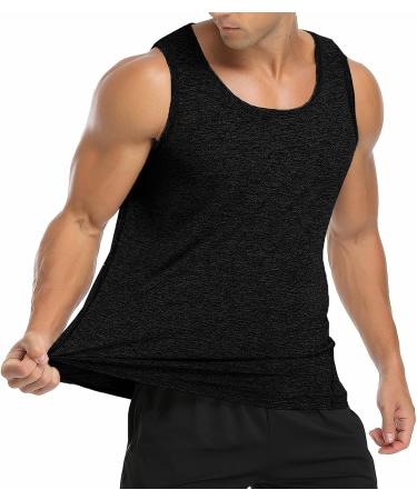 Babioboa Men's 2 Pack Workout Tank Tops - Black/Black1 (Slim Fit) Large - Buy Online on GoSupps.com