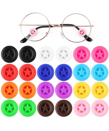 12 pairs of glasses bracket Silicone anti -slip glasses brick covering colorful star glasses holder soft anti -slip glasses holders for children adult myopic grooves sunglasses reading glasses - Buy Online on GoSupps.com