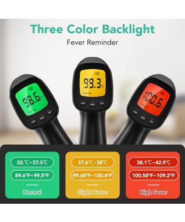 Digital Touchless Thermometer for Adults and Kids - Infrared Forehead Thermometer with 3-in-1 LCD Display - Buy Online on GoSupps.com