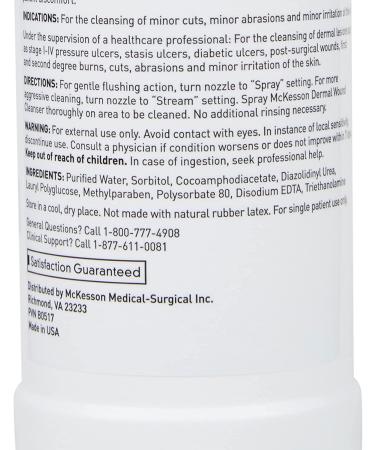 McKesson Dermal Wound Cleanser 8 fl oz - Non-Sterile, Non-Cytotoxic, Rinse-Free Formula | 1 Count - 1 ct | 8 Ounce - Buy Online on GoSupps.com