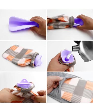Rubber Hot Water Bottle Belt with Plush Cover - Purple | Pain Relief for Neck, Back, Shoulder, Legs - Buy Online on GoSupps.com