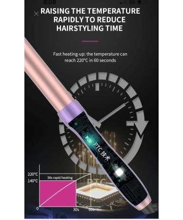 5 in 1 Interchangeable Curling Wand Set - Large Barrel Curling Iron Instant Heat Curler with LCD Temp Adjustment & 3 Barrel Hair Crimper for Gorgeous Curls - Buy Online on GoSupps.com