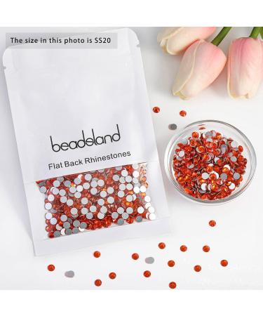 Beadsland 1440 Pieces Flat Back Rhinestones - SS20 Orange Nail Crystals - Perfect for Nail Art & DIY Projects - Buy Online on GoSupps.com