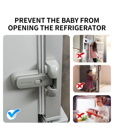 Updated Home Refrigerator Lock for Kids  Child Proof Fridge Freezer Door Lock Apply to Max 1"(25mm) Sealing Strip Easy to Install and Use 3M Adhesive No Tools Need or Drill - Buy Online on GoSupps.com