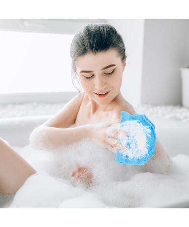 Lot de 2 serviettes exfoliantes pour le dos en nylon avec poign es (bleu + gris) - Buy Online on GoSupps.com