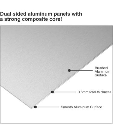 10pcs BENECREAT 5x7 Inches Unplated Brushed Aluminum Sheets for Stamping, Embossing, Painting - Dual Sided Panels with Strong Composite Core, Silver Finish - Buy Online on GoSupps.com