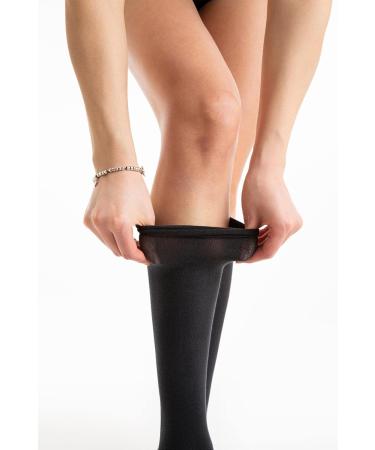 Relaxsan 815 Compression Stockings for Men & Women | 18-22 mmHg Knee-High Support Stockings - XXL Smoke | Lightweight Cotton - Buy Online on GoSupps.com