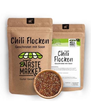 TASTE Guter Geschmack 10 kg Chilli Flakes with Pits | Chilli Pepper | Chilli Seeds | Sharp