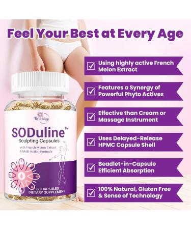 Anti Cellulite Supplement SODuline Sculpting Capsules with French Melon SOD & Phyto Beadlets Cellulite Reduces Cellulite Remover for Legs Skin Smoothing & Thighs Collagen Supplements 60 Caps 60 Count (Pack of 1) - Buy Online on GoSupps.com