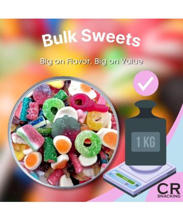 Pick & Mix Sweets 1kg - 20 Varieties Fizzy sour and Jelly Sweets premium quality Large Retro Candy Assortment Bag - Pick n Mix Sweets for Children Adults Christmas - Buy Online on GoSupps.com