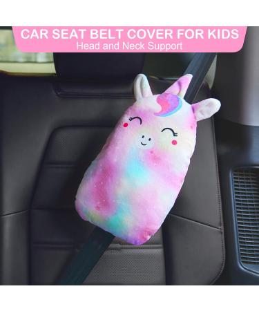 Unicorn Castle Seatbelt Pillow for Kids - Light Purple Seat Belt Pads & Head Support Cover - Buy Online on GoSupps.com