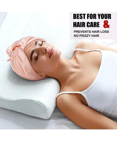 6 Pcs Silk Hair Bonnet & Scrunchies Set for Women - Soft Silk Sleeping Bonnet & Ponytail Holders in Pink, Black, Rose Gold - Buy Online on GoSupps.com