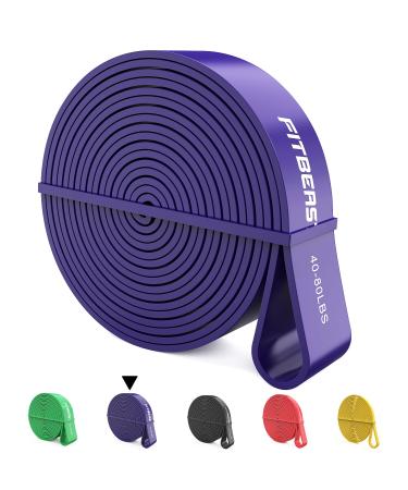FitBeast Pull Up Bands Set 5 Different Levels Resistance Band Pull Up for Calisthenics CrossFit Powerlifting Muscle Toning Yoga Stretch Mobility Pull Up Assistance Bands Purple 40-80 LBS