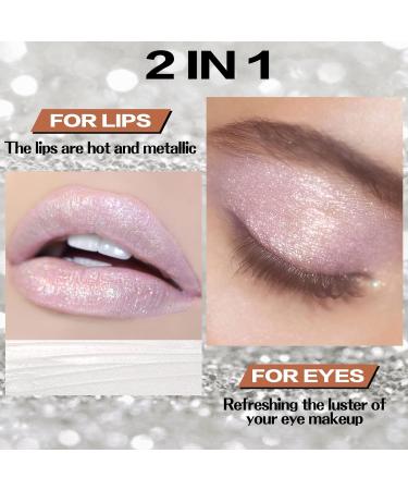 Focallure Metallic Chameleon Liquid Lipstick - Diamond Glitter Lip Gloss - Shimmery Finish - Long-Lasting Nonstick Cup Lip Makeup - Zircon #02 - Buy Online on GoSupps.com