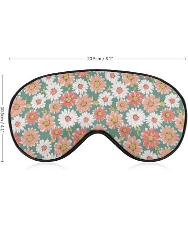 Daisy Flower Pattern Sleep Mask for Women | Adjustable Eye Shades Cover with Elastic Strap - Perfect for Travel & Relaxation - Buy Online on GoSupps.com