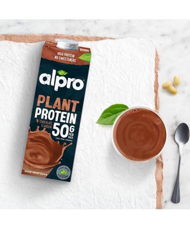Alpro Chocolate Soya High Protein Plant-Based Long Life Drink Vegan & Dairy Free 1L - Buy Online on GoSupps.com