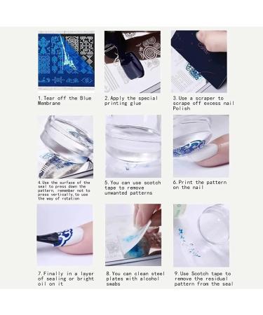 RUNRAYAY Nail Stamping Plate Fashion Flower Love Heart Geometric Multi-Pattern Nails Template Print Image Nail Art Decoration Tool - Buy Online on GoSupps.com