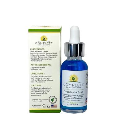 Copper Peptide Face Serum Collagen 1oz/30ml - Anti-Aging Solution for Youthful Skin - Buy Online on GoSupps.com