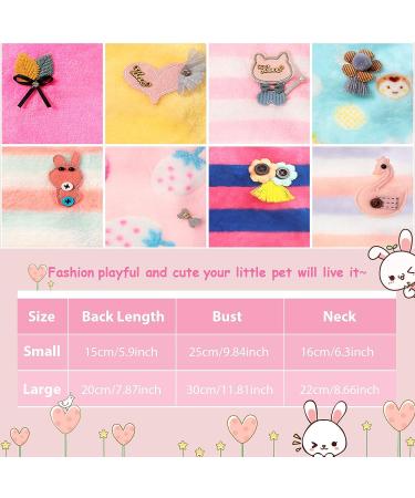 8-Piece Warm Fleece Pet Rabbit Clothes | Cute Small Animal Vest T-Shirt for Bunny, Kitten, Ferret, Chihuahua, Puppy | Soft & Cozy Apparel for Small Animals - Buy Online on GoSupps.com