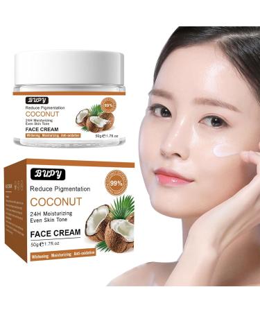 Coconut Face Cream | 24-Hour Moisturising & Revitalising | Reduce Pigmentation & Even Skin Tone | 50g - Shop Internationally - Buy Online on GoSupps.com