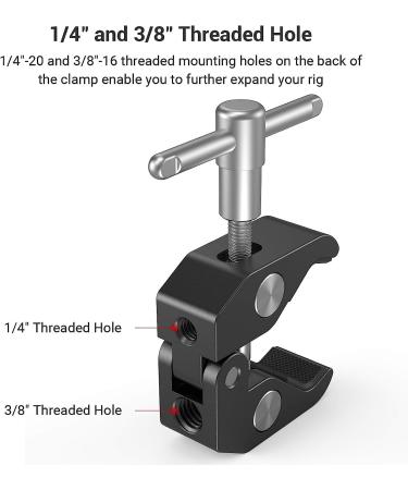 SmallRig Clamp with Adjustable Friction Power Articulating Magic Arm for LCD Monitor/LED Lights - KBUM2732B - Buy Online on GoSupps.com