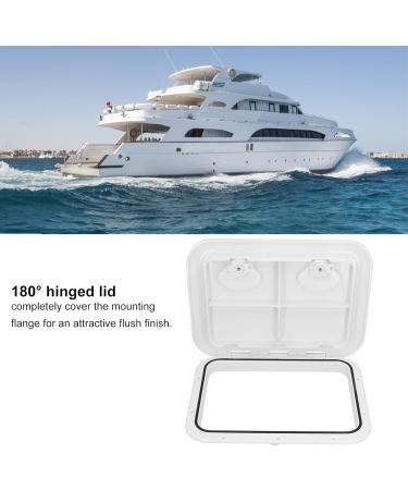 Deck Access Hatch for Marine Boat | 17-1/4" x 12-3/8" Inspection Cover with Lock | White | International Shipping Available - Buy Online on GoSupps.com