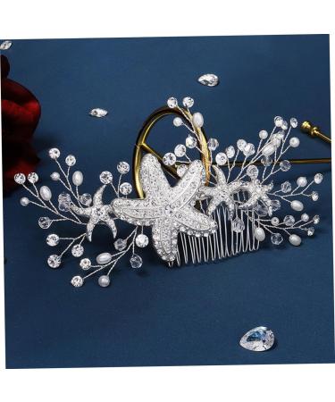 FRCOLOR Starfish Side Hair Comb Tiara Bride Hair Comb Flower Girl Headpieces for Wedding Bridal Headdress Wedding Hair Accessories for Brides Girls Hair Accessory Wig Alloy Banquet - Buy Online on GoSupps.com