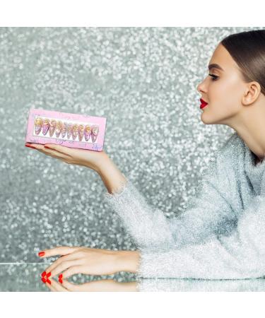 35 Pcs Pink Butterfly Empty Press On Nails Packaging Box Set | Double Sided Tape & White Background Papers | Ideal for Press On Nail Business - Buy Online on GoSupps.com