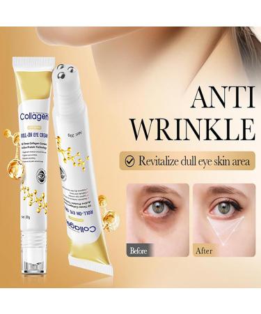 Collagen Eye Cream Anti Aging Collagen Anti-Aging Roll-On Eye Cream For Dark Circles And Puffiness Moisturizesfirming Skin Fade Fine Lines (1) - Buy Online on GoSupps.com