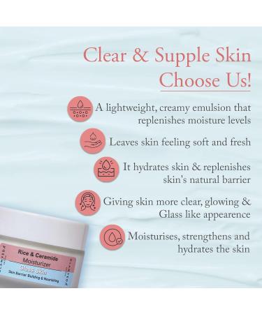 Korean Glass Skin Rice & Ceramide Moisturizer - Nourishing Skin Barrier Reduces Fine Lines & Age Spots - 50ml (1.69 Fl Oz) - International Shipping - Buy Online on GoSupps.com