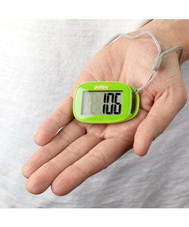 Pulox Pedometer PS-100 - Accurate 3D Sensor Pedometer in Green | No App Required | Shop Internationally - Buy Online on GoSupps.com