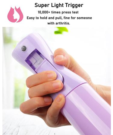 NIACONN 6.8oz Continuous Water Mister Spray Bottle - Ultra Fine Mist for Hair, Plants, Styling, Cleaning & Skin Care in Violet - Buy Online on GoSupps.com