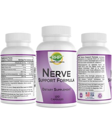 Nerve Support Formula for Neuropathy Relief- 120 Capsules for Aches & Discomfort - Buy Online on GoSupps.com