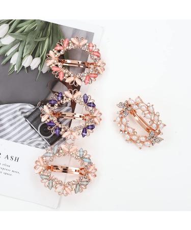 inSowni 4 Pack Gold Glitter Gems Rhinestone Butterfly Barrettes for Women Girls - Buy Online on GoSupps.com