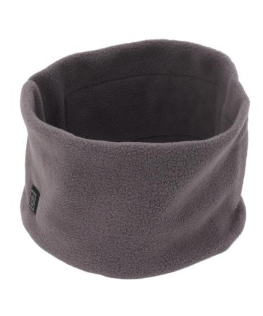 Winter Neck Gaiter Adjustable Cold Resistant Heated Neck Gaiter Soft Safe Flannel for Outdoor Use (GRAY)