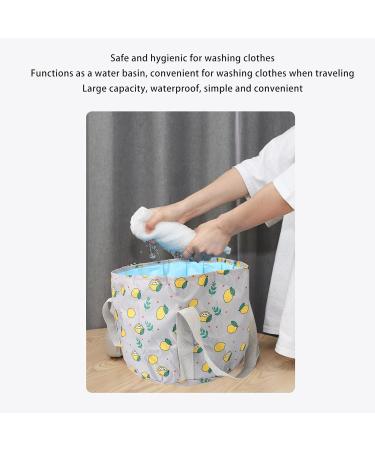 Verdant Touch Portable Travel Foot Bath Tub Portable Travel Foot Bath Tub Waterproof Collapsible Foot Bath Basin for Outdoor Picnic High Temperature Resistance Gray Lemon - Buy Online on GoSupps.com