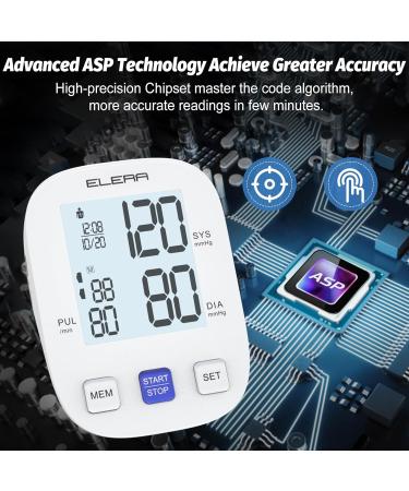 ELERA Blood Pressure Monitor with XL & Standard Cuffs - Accurate Automatic BP Machine for Home Use | Large Screen USB Cable & Batteries Included - Buy Online on GoSupps.com