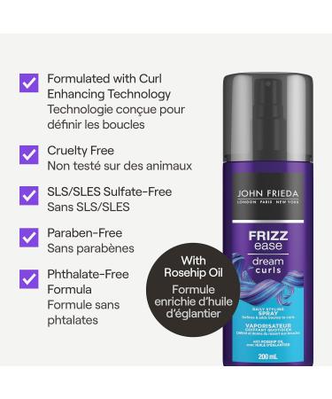 John Frieda Frizz Ease Dream Curls Hair Care Set Conditioner and Daily Styling Spray for defined curly hair SLS/SLES Sulfate Free (250mL + 200mL) - Buy Online on GoSupps.com
