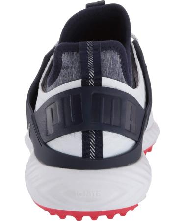 PUMA Ignite Pwradapt Caged Golf Shoe 10.5 - White/Silver/Peacoat - Buy Online on GoSupps.com