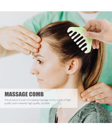 TOVINANNA 3-Part Harz Massagekamm & Guasha-Kratzkamm | Multifunctional Head Massage Tools | Ideal Mother s Day Gift - International Shipping - Buy Online on GoSupps.com