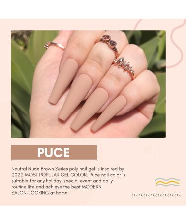 Makartt Poly Nail Gel 50ML Nude Nature Puce Nail Extension Gel Builder Nail Gel Trendy Nail Art Design Nail Extension Gel Salon Nail Easy DIY - Buy Online on GoSupps.com