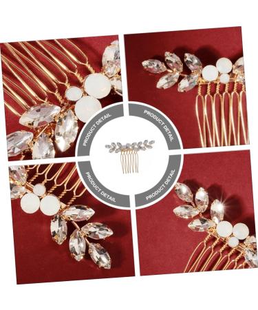 DOITOOL 1pc Rhinestone Disc Hair Comb Hair Jewels for Women Hair Clip Hair Claw Women Hairpin Comb Pearl Barrettes for Women Hair Pin Wedding Hairpin Bride Alloy Headgear Simple - Buy Online on GoSupps.com