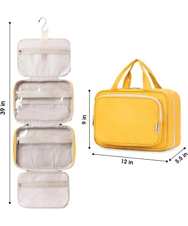 Narwey Hanging Travel Toiletry Bag for Women - Orange (Large) | Cosmetics Makeup Organizer for Travel Size Accessories - Buy Online on GoSupps.com